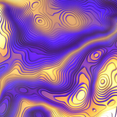 Poster - 3d rendering digital illustration of a wavy abstract complex pattern