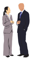 Wall Mural - business people talking