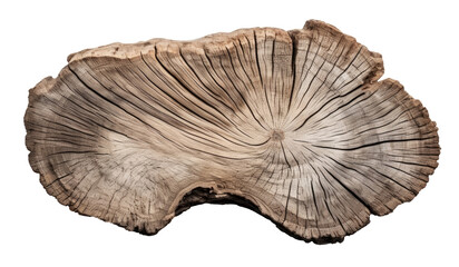 Wall Mural - cut of an old big tree isolated on transparent background