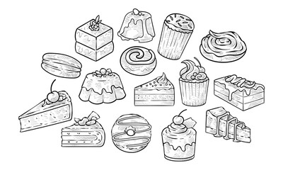 cake handdrawn collection