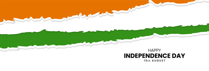 Indian independence day celebration banner design. August 15. Indian tricolor background. Vector illustration