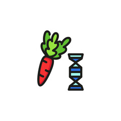 Wall Mural - Genetically modified carrot line icon. Vegetable, gene, farming. Research
concept. Vector illustration can be used for topics like food, biotechnology, science, harvest