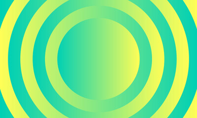 Poster - blue and yellow gradient background with concentric circle pattern