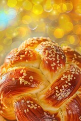 Canvas Print - Braided Bread on Plate