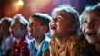 © Gophotograph - Young children captivated by a performance, their faces filled with wonder and joy in UHD 4K clarity