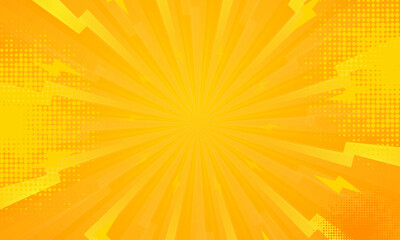 Wall Mural - orange gradient ray burst dot style background vector design