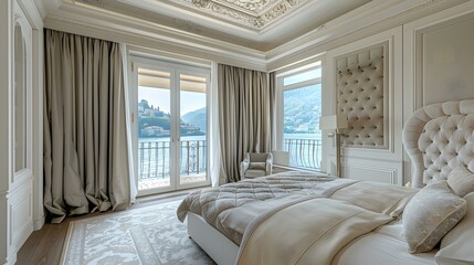 Poster - Luxury hotel room on lake como picture