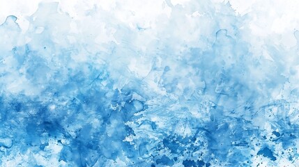 Leinwandbilder - Watercolor background art abstract surface blue watercolor painting textured design on white paper background banner backdrop template poster wallpaper : Generative AI