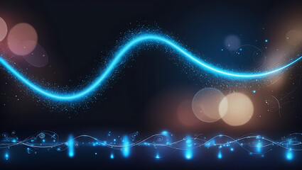 A new modern illustration of abstract digital wave with glowing connections and data points 