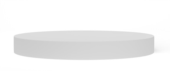 3D, cylinder podium display scene of minimal geometric platform base isolated on transparent background png file