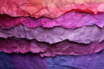 Wall Mural - Crumpled craft paper in purple shades. Background texture. Generated by artificial intelligence