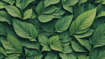 Wall Mural - green leaf nature abstract background.