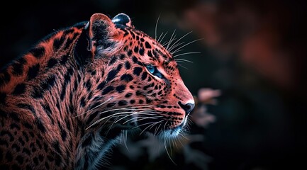 Canvas Print - close up of a leopard