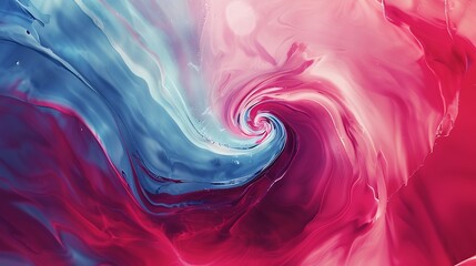 Poster - A vibrant blend of swirling pink red and blue hues in an abstract fluid art composition perfect for dynamic and creative backgrounds : Generative AI