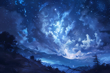 Wall Mural - A cosmic confluence of energy, where the boundaries between realities blur and anything is possible.