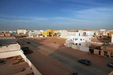 Canvas Print - Panoramic view of the center of Nouakchott, Mauritania, West Africa