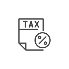 Wall Mural - Sales Tax line icon