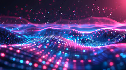 an abstract illustration of data flowing through a network of nodes digital background with binary code and ai algorithms running in the background futuristic technology wallpaper