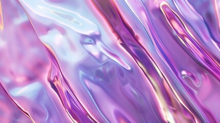 Poster - Metallic holographic background pink  Iridescent background Holographic Abstract lilac colors backdrop Holographic Foil Backdrop Trendy creative gradient : Generative AI