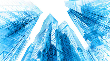 High-Rise Building Blueprinting, blueprinting for high-rise building projects with an image featuring architects and structural engineers designing skyscrapers and tall structures