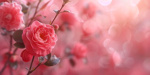 Sticker - pink chrysanthemum flowers on bokeh background