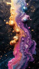 Poster - abstract Color liquid pigment background