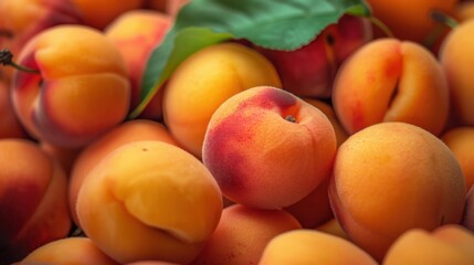 Canvas Print - The Ripe Fresh Peaches