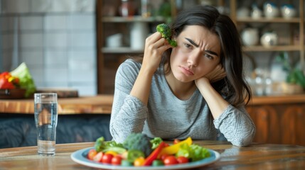 The woman with broccoli