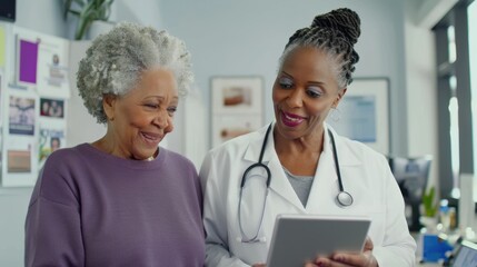 Wall Mural - The doctor with senior patient