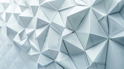 Wall Mural - a close-up photograph of a contemporary geometric design featuring a pattern of white triangles on a
