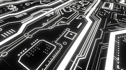 Wall Mural - Abstract Circuit Board Background.