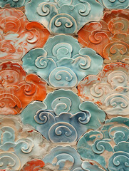 Poster - Chinese style cloud pattern background