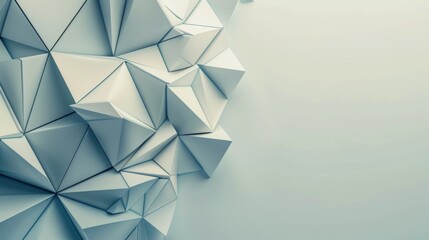 Wall Mural - a close-up photograph of a geometric polygon triangle pattern, photographed from a slightly elevated