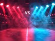 © LookChin AI - Versus VS Screen Banner for Battle or Comparison with Spotlights Background