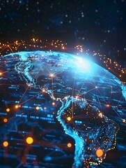 Visualizing the Digital Realm  Global Connectivity and High Speed Data Exchange through Innovative