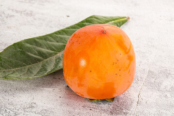 Wall Mural - Fresh ripe sweet juicy persimmon