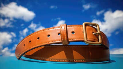Wall Mural - a leather belt with a buckle that says the best leather belt.