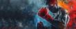 © HugePNG - A male boxer ready for intense fight boxing banner boxing background fighter banner fighter background boxing poster