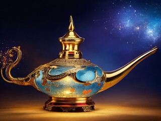 focused image of aladdin's lamp