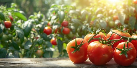 Wall Mural - Fresh Tomatoes Ready to Eat