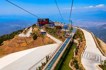 Sticker - Cable car station, Babadag mountain in Turkey