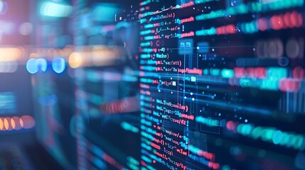 Abstract Digital Coding Background
