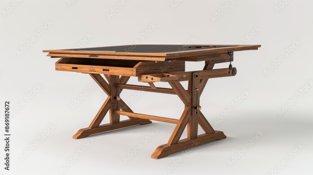 Adjustable Drafting Table isolate on white background: Customizable ...