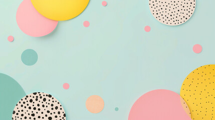 Wall Mural - seamless pattern with dots and circles