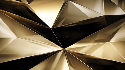 Sticker - a gold and black abstract design with sharp angles and curves