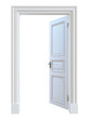 © Isaac - White open door, isolated, PNG.