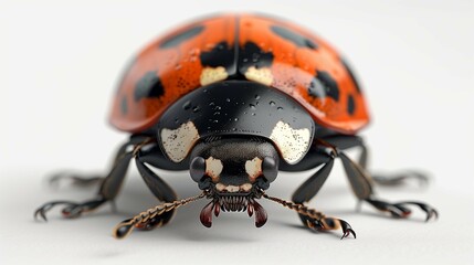 ladybug on white background