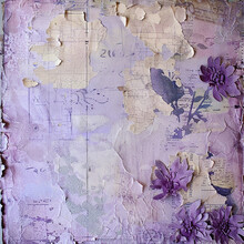 Vintage Lavender Field Scrapbook Free Stock Photo - Public Domain Pictures