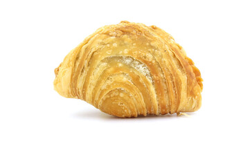 curry puff pastry isolated on white background. Snacks in Thailand.