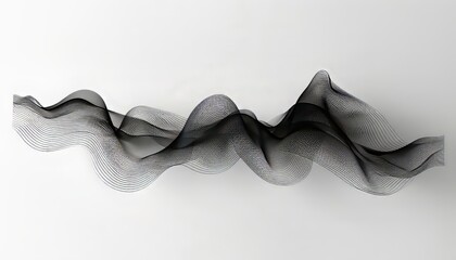 Wall Mural - Gradient Wave Black